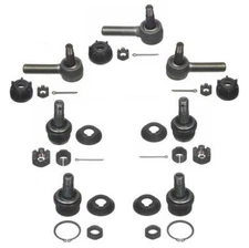 Fits 72-86 Jeep CJ5 CJ7 CJ8 Outer Tie Rod Rods End Short Tie Rods & 4 Ball Joint