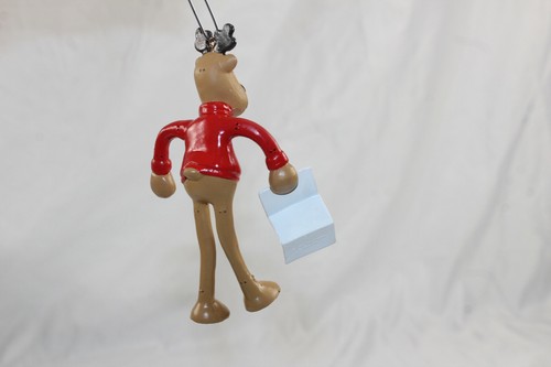Adorno de recuerdo de Navidad 1989 Hallmark RODNEY REINDEER brazos y piernas flexibles - Imagen 6 de 7