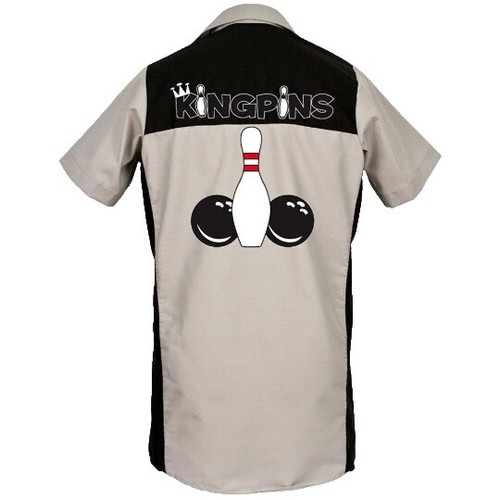 Mens Vintage Cruisin USA Shortsleeve Button Down Bowling Shirt