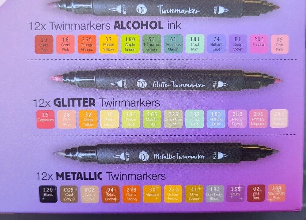 Decotime 36x Twin markers Collect Connect Deco Tray Alcohol