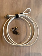Kensington Laptop Computer Microsaver Security Cable w/Lock White Cable Two Keys