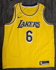 LeBron James Los Angeles Lakers Home Nike Icon Swingman Jersey; Men  s XL