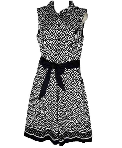 Talbots Womens Cocktail Party Dress Sz 6p Petite Black Silk Cotton Sequined  Lace