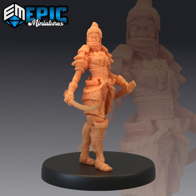 Samurai Female A by Epic Miniatures Monster RPG D&D Pathfinder 3D Print Player