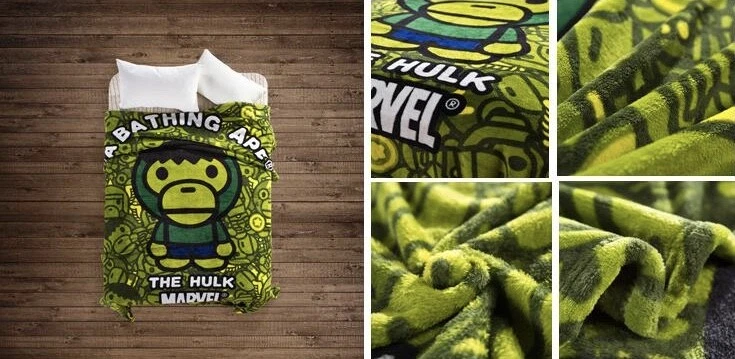A Bathing Ape Bape Baby Milo The Hulk Marvel Blanket - Image 2 of 3