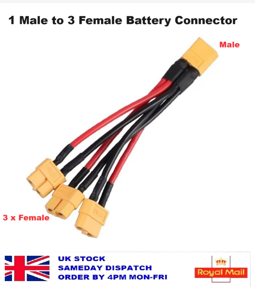 XT60 Parallel-Ladeplatine Für 3S/4S LiPo Akkus – Mit Display, Sicherung & 4,0 Mm Bananensteckern