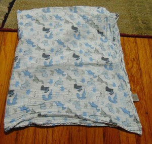 blue muslin swaddle