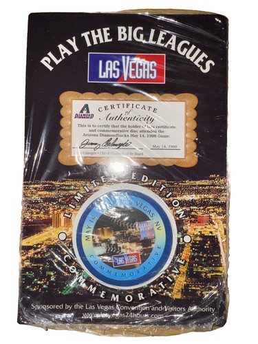 Edición Limitada Conmemorativo Las Vegas 14 de mayo de 1998 Chip AZ Diamondbacks Sellado - Imagen 2 de 5