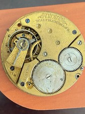 VINTAGE 16S WALTHAM POCKET WATCH MOVEMENT FOR PARTS, GR. BOND ST., YEAR 1898