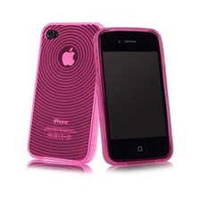 FUNDA PROTECTORA DE SILICONA ROSA TPU GOMA SUAVE para iPhone 4 4S 4G