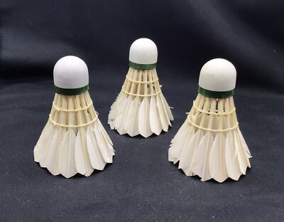 3 Aerial Tennis Badminton Shuttlecocks with Real VTG Feathers WILSON TOURNAMENT