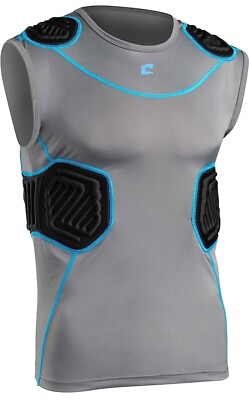 Champro Adult Bull Rush Compression Shirt CHARCOAL - BLACK XL