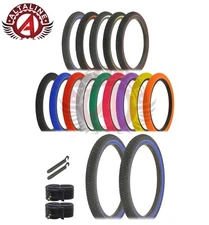 AltaLine BMX BICYCLE FREESTYLE X-PERFORMER TIRES 20" x 1.95" 6PC SET MANY COLORS