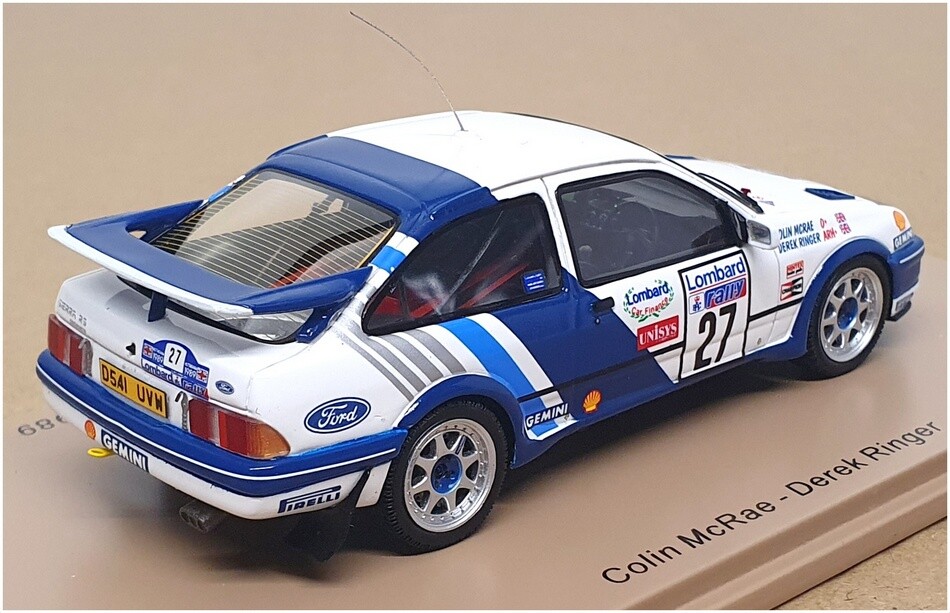 Spark 1/43 Scale S8708 - Ford Sierra RS Cosworth #27 Lombard