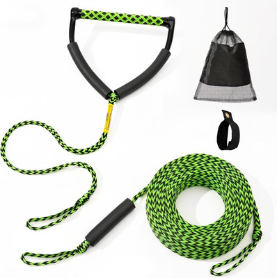 75FT Ski Ropes for Water Skiing, Floating Wakeboard Rope and Handle, Ski Tow Rop