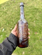 SCARCE CIVIL WAR HONEY AMBER BOURBON H BRICKWEDEL & CO.,BOTTLE SAN FRANCISCO CA