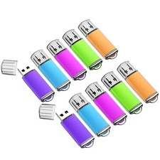 Mixed Color USB2.0 16GB 10PCS Metal Rectangle Style USB Flash Drive Lot