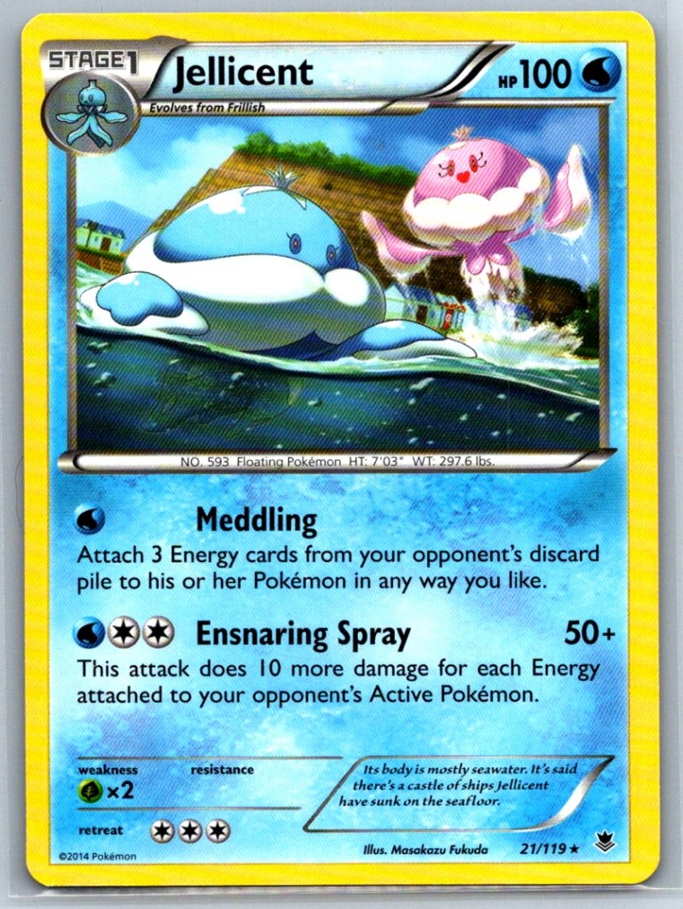 Jellicent - XY - Phantom Forces 21/119 Vintage Pokemon Card NM