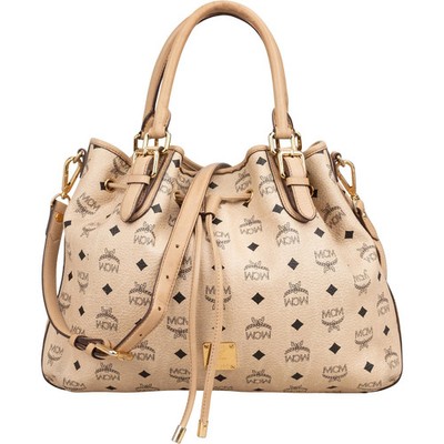 MCM Monogram Visetos Dessau Drawstring Handbag Tasche