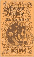 JEFFERSON AIRPLANE   Fillmore  West Concert Handbill  1970 BG247-A  Alton Kelley