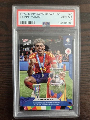 Lamine Yamal 2024 Topps Now UEFA Euro #66 Youngest Player To Win PSA 10 QTY - product listing photo