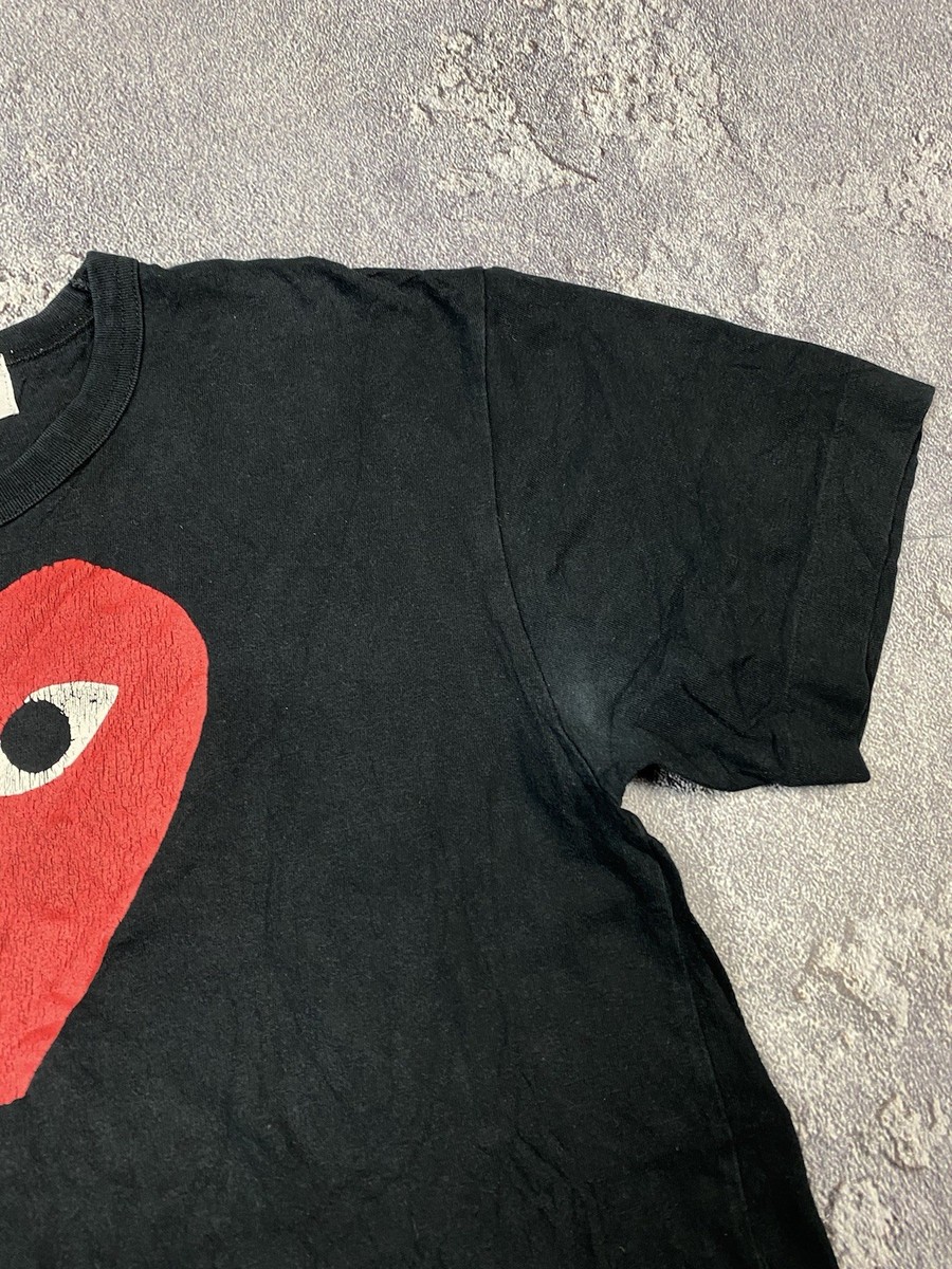 Comme Des Garçons Play Big Red Heart Logo T-shirt Size M Japanese