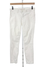 J Brand Women Skinny White Jeans Cotton Blend Mid Rise Size 27