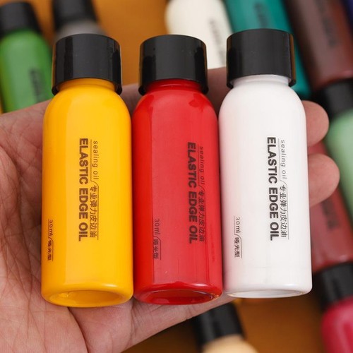 Colorante vernice bordi pelle 30 ml - olio rivestimento colore fai da te artigianato scarpe e finitura pelle - Foto 24 di 48