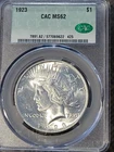 1923 P Peace Dollars CACG MS62 Blazing Luster!!!