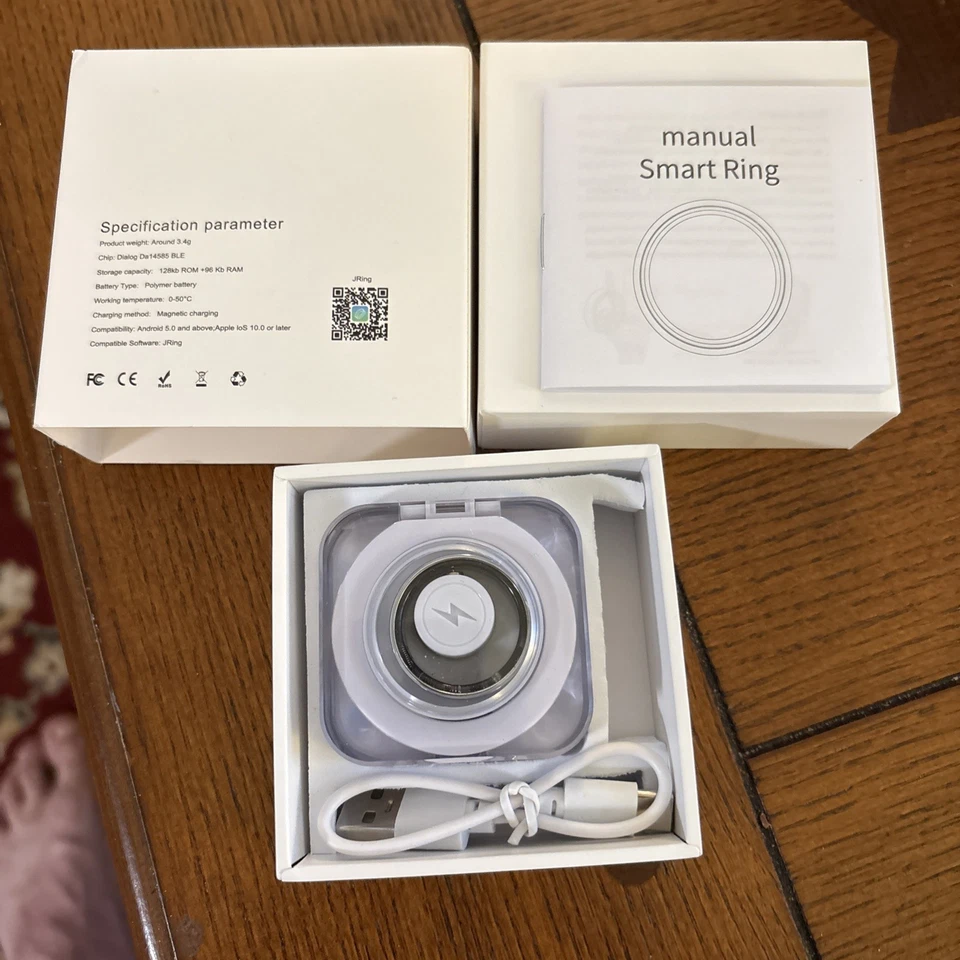 JRing Smart Ring Herzfrequenzmessgerät Blutdrucktracker Größe 13 - Bild 4 von 4