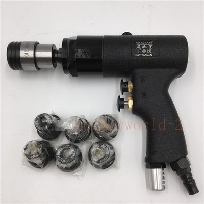 200rpm Pneumatic Tapping Machine Portable Air Drill Tapper Tool + 6pc Chuck Sets