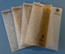 Anna Griffin Embossing Folder & Border 5"x7" + 1"x7"  Set Of 4 0298