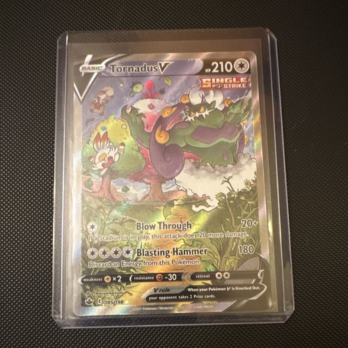 Tornadus V 185/198 Chilling Reign Full Art Holo Ultra Rare Eng 2021 210 HP