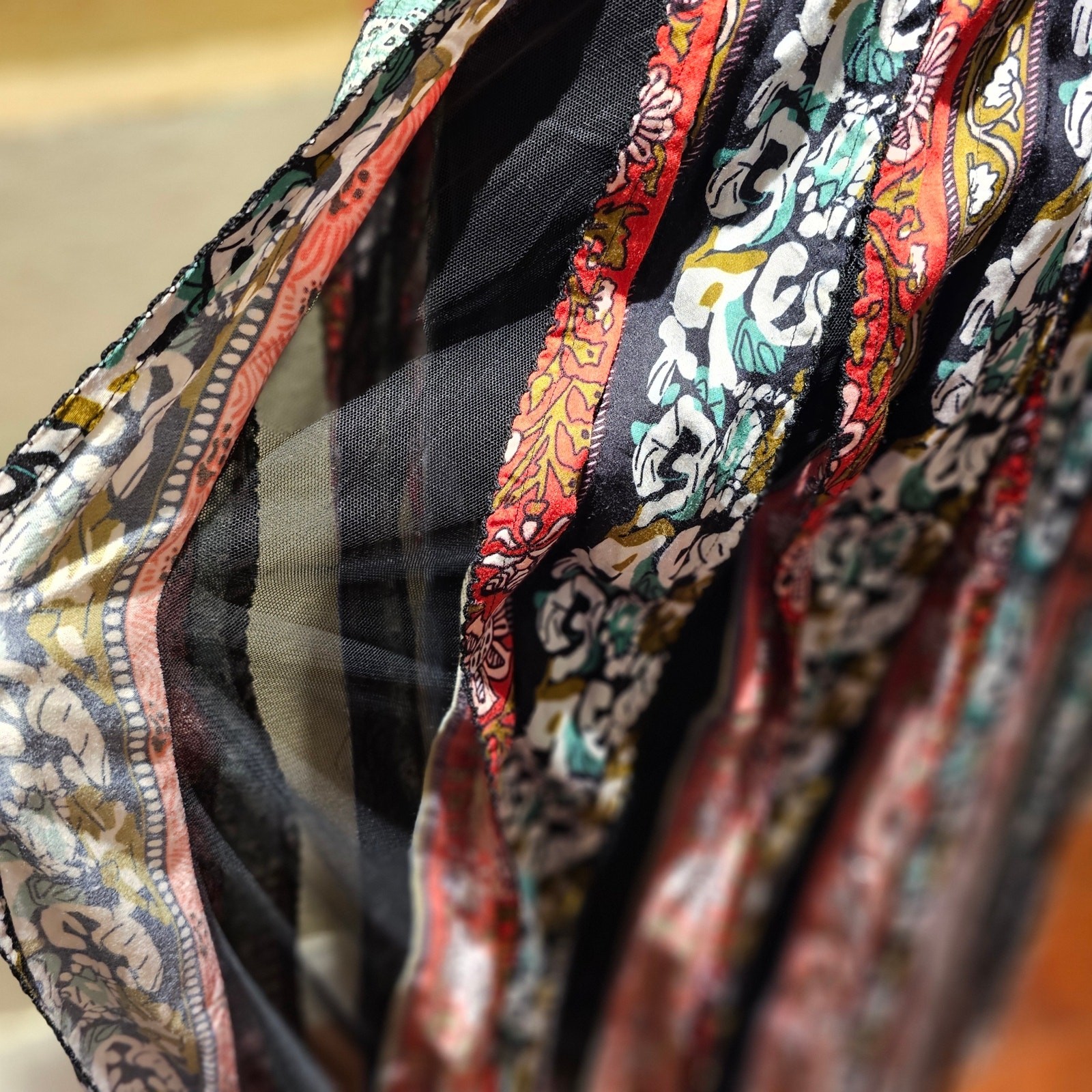 Soft Surroundings PL Boho Patchwork Maxi Skirt Ra… - image 5