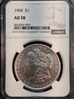 1904-P Morgan Silver Dollar AU58 NGC