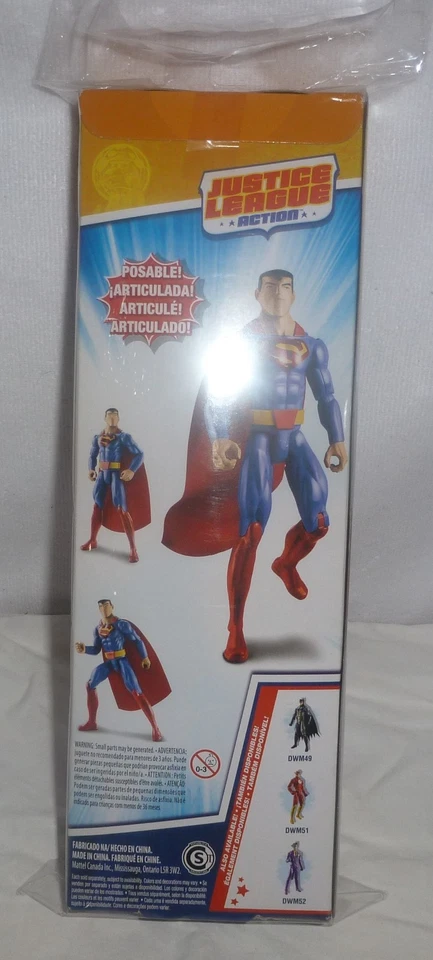 Figura de Superman de 12" de acción de la Liga de la Justicia de DC Comics sin usar, en caja Foto 4 de 4