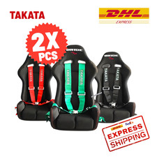 2x Takata 4 Point Snap-on 3 With Camlock Car Racing Seat Belt Harness Universal