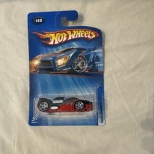2005 Hot Wheels Blue Card Maelstrom Black w red Chrome 5sp Collector #149 New