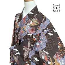 Wanko-tei Wa 8 Fine pattern Washable kimono Sleeve High quality Crane Bird