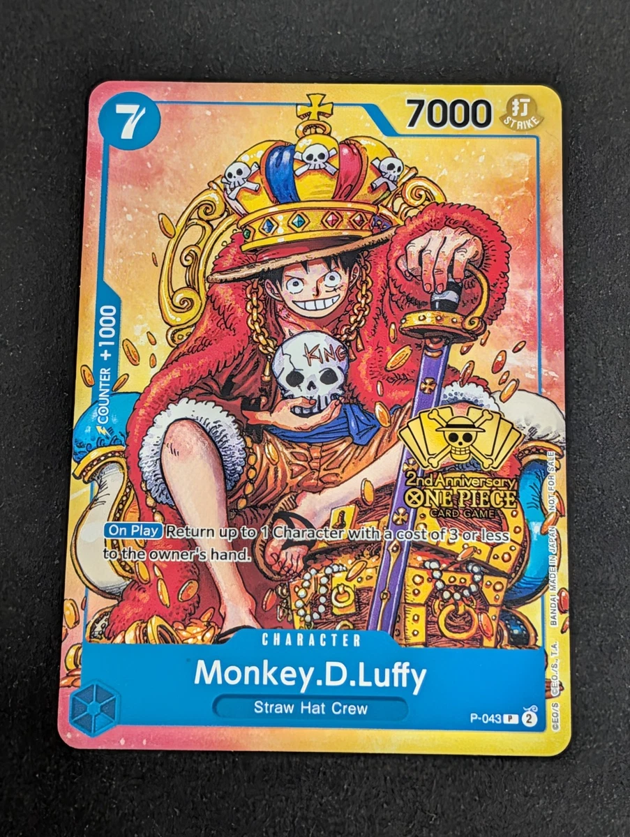 25+ Monkey.D.Luffy P-043 One Piece Promotion Cards for sale