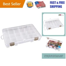 Durable Translucent Craft Box with 6 Compartments - Perfect for Embroidery Floss