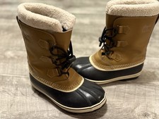 Sorel Yoot PAC TP Waterproof Leather Duck Boots Mesquite Snow Youth Sz 3