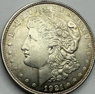 1921-Morgan Silver Dollar-Beautiful Coin-AU/BU-Free Shipping. Nice Color.