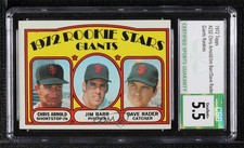 1972 Topps 1972 Rookie Stars Chris Arnold Jim Barr Dave Rader #232 CSG 5.5 0u1i