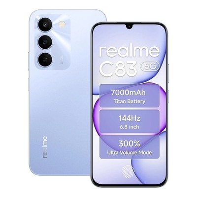 realme C83 5G (Blue, 128GB ROM 6GB RAM) Smart Factory Unlocked Gobal Version.