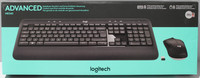 Logitech MK540 Advanced Tastatur Maus Set Kabellos Schwarz Qwertz Ovp