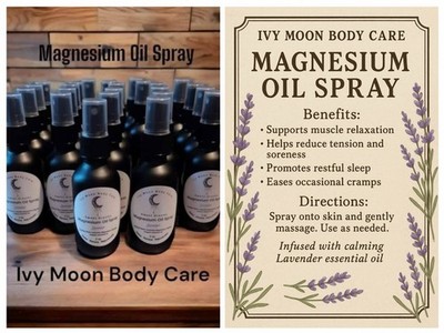 Magnesium Oil Spray with Lavender | Sleep Support | Muscle Relief | Natural Spra