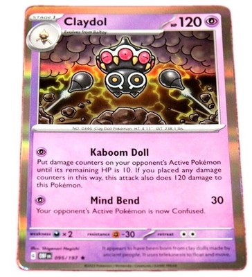 Claydol HP120 2023 Collectible Pokemon Trading Card No. 095/197 | eBay