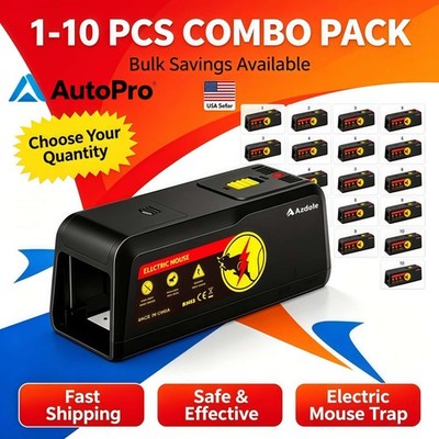 1~10PC ELECTRONIC MOUSE TRAP CONTROL KILL BIG RAT PEST ELECTRIC RODENT ZAPPER US