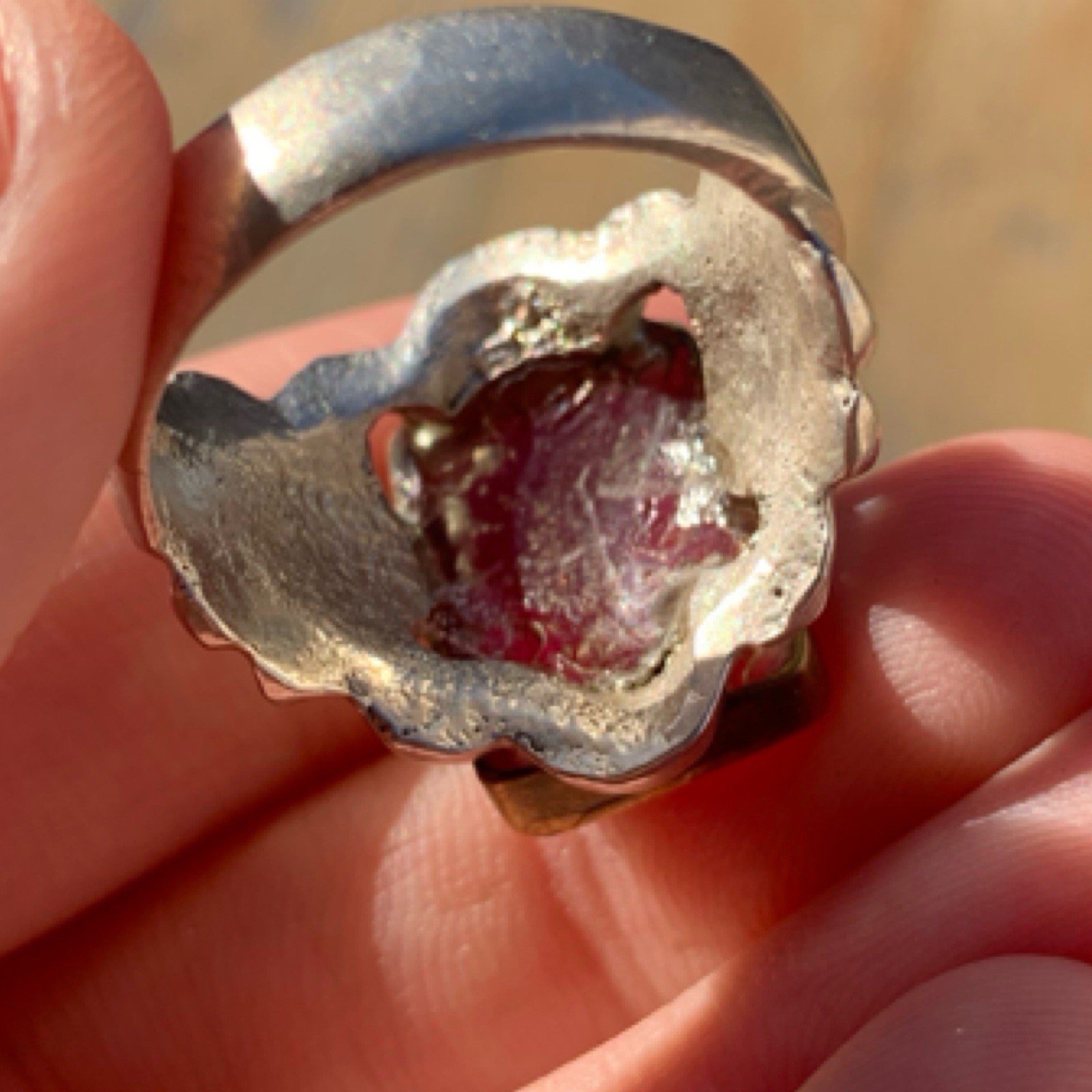 Stunning Rare Vintage Solid Silver Ring Exquisite… - image 13